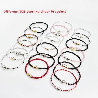 China Vintage 925 sterling silver jewelry bracelet accessories DIY exquisite beads pendant jewelry for women bracelet charm for sale