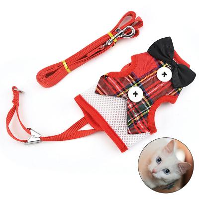 China Light Up Cat and Small Dog Harness Vest and Leash Traction Rope for Walking for sale