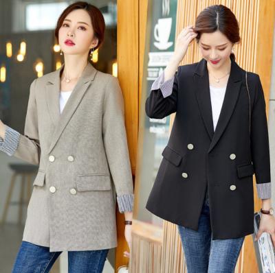 China High Quality Anti-Wrinkle Hg Ladies Office Career Women Double Breasted Suit, Formal Wear Women's 1 Piece Suits Blazer for sale