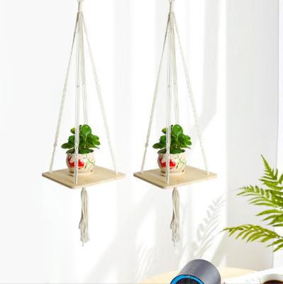 China Vintage Macrame Plant Hangers Indoor Outdoor Hanging For Home Decoration& for sale