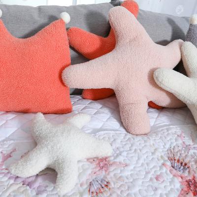 China Starfish The 2022 New Anti-static Design Teddy Velvet Fabric Cute Shell Cushion Pillow For Decorate for sale