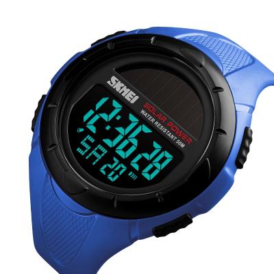 China SKMEI 1405 Luminous Alarm Mens Watches Sport Ambient Digital Mens Wristwatches Solar Power Alarm Clock Male Reloj Hombre for sale