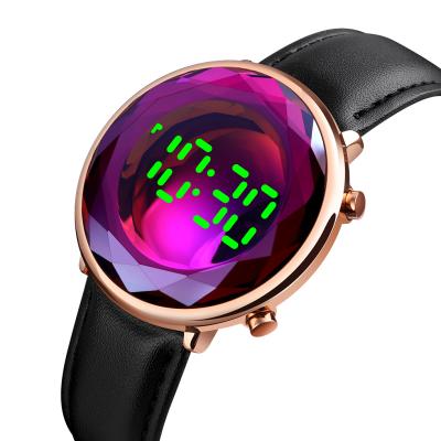 China SKMEI 1640 Alarm LED Fashion Watches For Women Girls Three-Dimensional Glass Magnetic Magnetic Wristwatches Led Reloj Mujer for sale