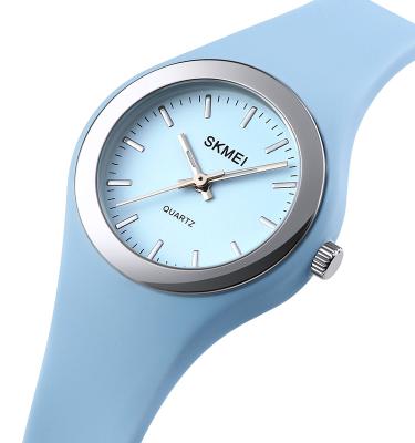 China Hot selling automatic date skmei 1722 fashion promotion watch girl quartz watch ladies women silicon for sale