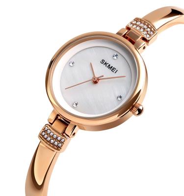 China Automatic date skmei 1409 custom brand logo woman watches relojes fashion sample quartz lady luxury ultra thin wristwatches for sale