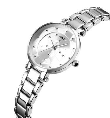 China Minimalistic Day/Date Minimalistic OEM Wrist Watch Women Stainless Steel Band Silver Thin mujer de reloj Brand Your Own Watch for sale