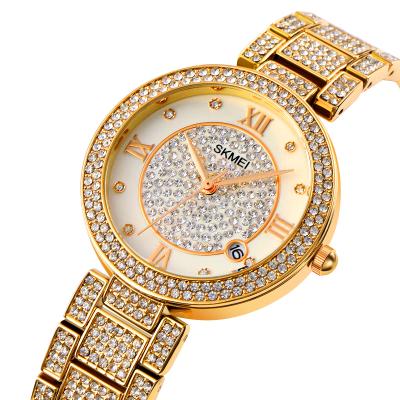 China SKMEI 1739 day/date party wedding women watch fashion rhinestone mosaic women's quartz wristwatches waterproof ladies girls watches reloj for sale