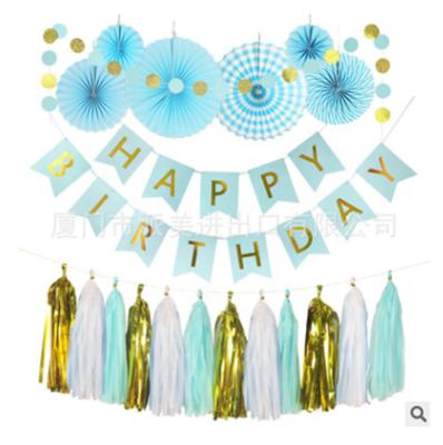 China Wholesale Tissue Paper Factory OEM Design Birthday Party Decorations Kit For Teen Women Girls Happy Birthday Stringed Banners for sale