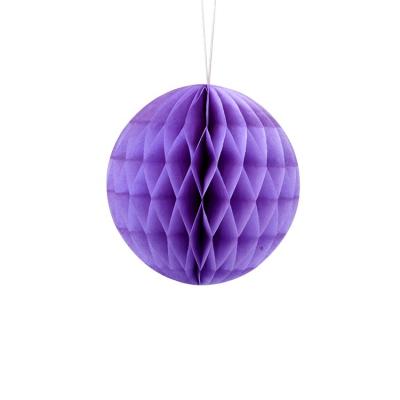 China Purple Tissue Paper Tissue Paper Garland Round Paper Garland Party Decoration Honeycomb Balls Flower Balls Pendant Pom Poms Decor for sale