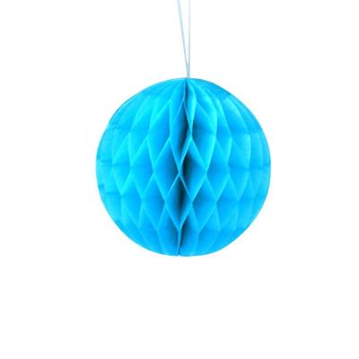 China Handmade Flower Paper Balls Decorating Balls DIY Art Paper Honeycomb Balls Party Blue Honeycomb Tissue Paper Tissue Paper Pendant Pom Poms Decor for sale