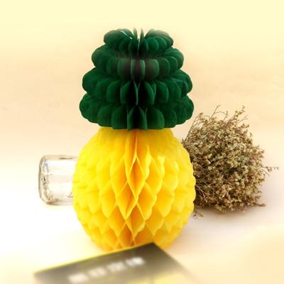 China 28gsm Tissue Paper Hawaii Fruits Wedding Decorations Pineapple Shape Wedding Decorations Pineapple Wholesale Tissue Paper Honeycomb Ball for sale