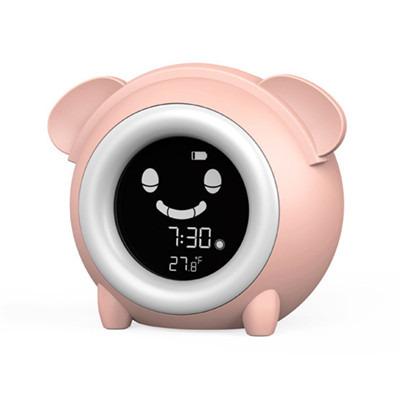 China LUMINOVA Kids Natural Sounds Music Player LED Light Color Change Animated Phrases for Waking and Sleeping Coach Nap and NAPS Alarm Clock for sale