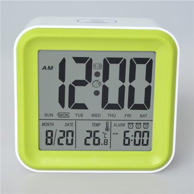 China Calendars Humanized LCD Intelligent Digital Smart Light Multiple Useful Alarm Clock for sale