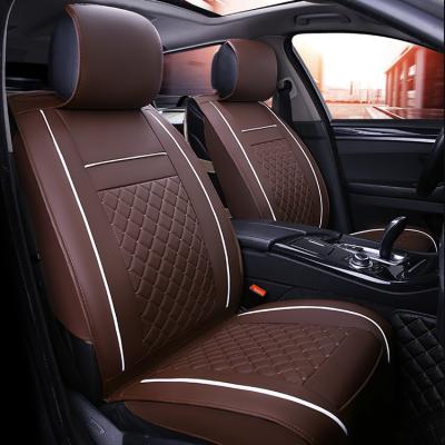 China Universal 5pcs Leather Sports Business Style With Car Cushion Car Seat Cover for sale