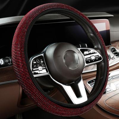 China Rhinestones Diamond Car Steering Wheel Cover by Diamond Universal Luxury Shiny Crystal for sale