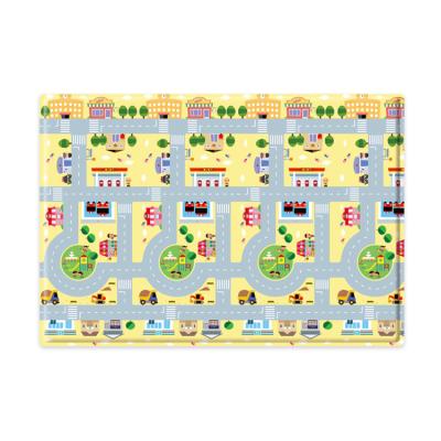 China Washable Foldable Children Play Crawling Mat Baby Game Blanket Foam Mat Waterproof Non Slip Kids Infants Double Sided Mats for sale