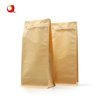 China Recycled Materials 12oz Coffee Craft Kraft Paper Biodegradable Compostable Roasted Printing Bag Logo Stand Up Zip Lock for sale