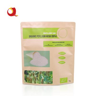 China Stand Food Grade Soft Packaging Custom Resealable Kraft Paper Pouch Tea Packaging Zipper Pouch Coffee Bags for sale