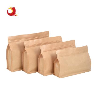 China Biodegradable Recycled Soft Packaging Stand Pouches Food Packaging Customized Dry Paper Bag With Logo for sale