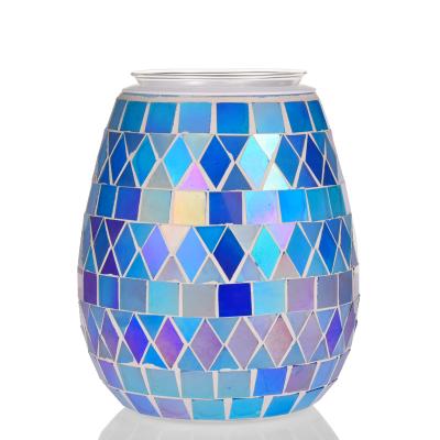 China Home Bedroom Deep Blue Sleep Extender Essential Oil Decoration Aroma Candle Spray Mosaic Light Aromatherapy for sale