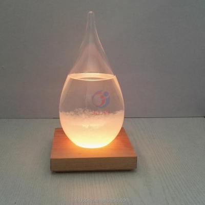 China China Storm Glass Glass With Led Base Colored Weather Forecast Desktop Decorative for sale