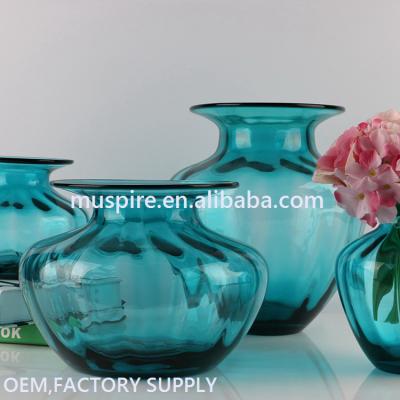 China Eco-Friendly Useful Mid Century Modern Flower Head Planter Glass Vase for sale