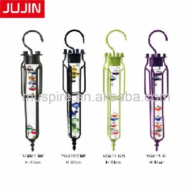 China China Wholesale Hot Sale Indoor Decoration Weather Colored Glass Decorate Hanging Galileo Thermometer With Temperature for sale