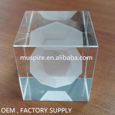 China China Product Block&Cube Type And Crystal Material 3d Laser Engraving Crystal Glass Block for sale