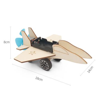 China Small Production Hand-Crafts Fighter Plane Experiment DIY STEM Science Educational Toys Children's Science Experiment Puzzle Toys For Children for sale