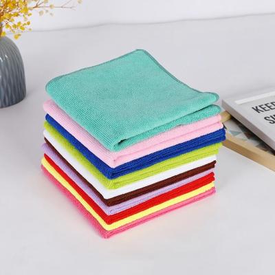 China 40x40cm 100% Custom Microfiber Kitchen Towels Reusable Microfibre Cleaning Cloth for sale