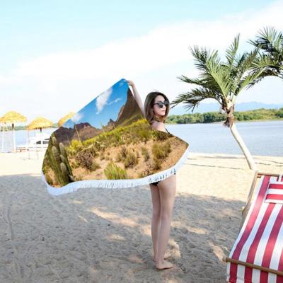 China Moisture Proof Roundie Beach Towel Holeproof Long Lasting Quick Dry Beach Towel for sale