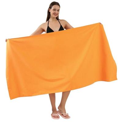 China Soft Touch Antibacterial Fast Drying Bath Towels Microfiber Suede Fabric 160x80cm for sale