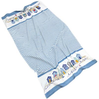 China 100% Cotton Printed Beach Towel Mildew Resistant Easy Carrier Versatile for sale