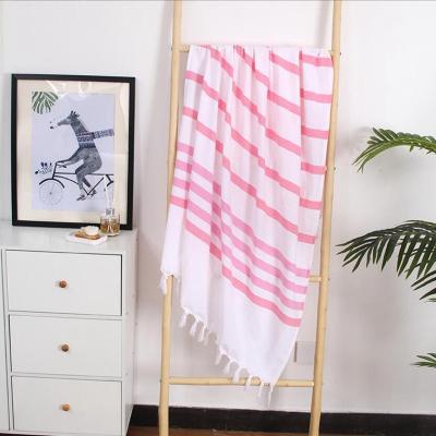 China Soft 100% Cotton Hammam Beach Towel Lightweight Odor Resistant Holeproof for sale