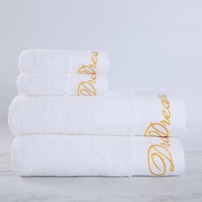 China Soft Touch Hotel Towel Set Hotel Collection Cotton Towels Non Abrasive Antibacterial for sale