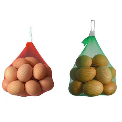 China Mesh Wholesale Disposable Pe Plastic agricultural Mesh Egg Packaging Net Bags in clips for sale