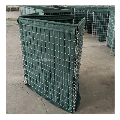 China Flood Defence Barrier Gabian Defensive Barrier with Galvanized Iron Wire Square Hole for sale