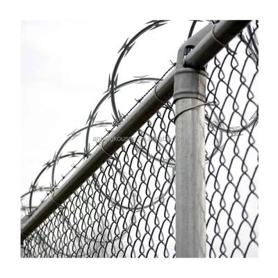 China Malaysia Sale Barber Razor Galvanized Chain Link Fence with 3D Welded Curved Design for sale