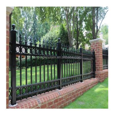 China America Market Fancy Garden Powder Coated Black Metal Fencing with 20x20mm Pickets Size for sale