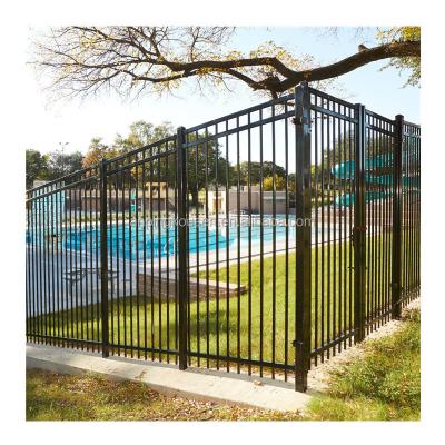 China 6ft x 8ft Ornamental Garden Black Iron Steel Fence Top Choice for America Main Market for sale