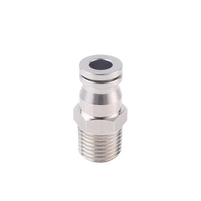 China Agriculture Factory Sale One Touch Tube Connector Steel Accessories Fitting For Plastic Tubes for sale