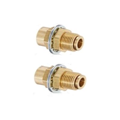 China High Precision Brass Threaded Fittings Adapter 1/4*1/4 Push In Gladhand Bushing for sale