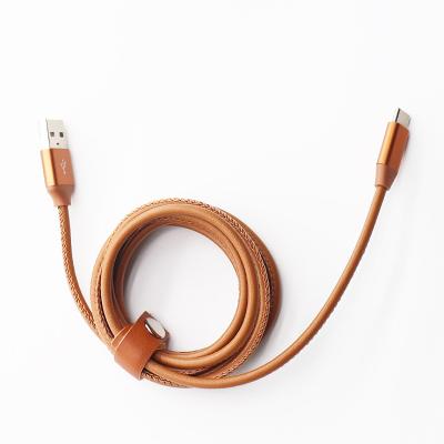 China Digital display Leather Type-A TO Type-C 15W Charge Cable for sale