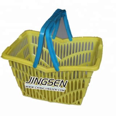 China HOT SALE plastic plastic shopping basket mold for supermarket trolley basket for sale