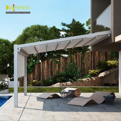 China PVC Motorized Louvered Pergola Roof Sunshade Aluminum Patio Covers for sale