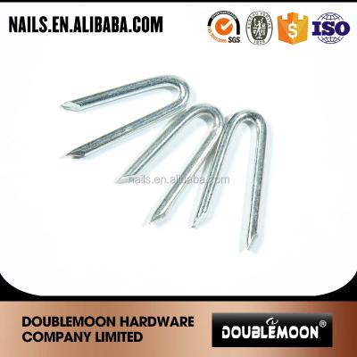 China Double zinc cotate U shape nails for sale