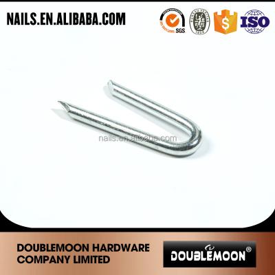 China Double Galvanized Fence Clips U Type Nails for sale