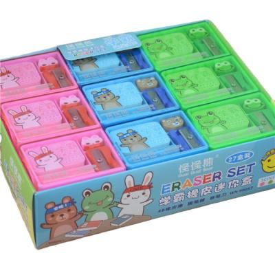 China High Grade Study Set Hot Selling High Quality Eraser Sharpener for Students WX-99057 for sale