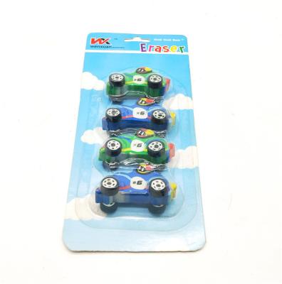 China Hot Creative Cheap Cute Office Eraser Cartoon 3D Car Shaped Rubber Eraser for sale