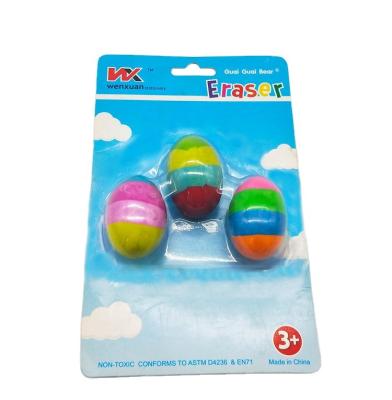 China Office New Good Quality Easter Egg Eraser Exported Popular Producing Eraser For Boys And Girls for sale